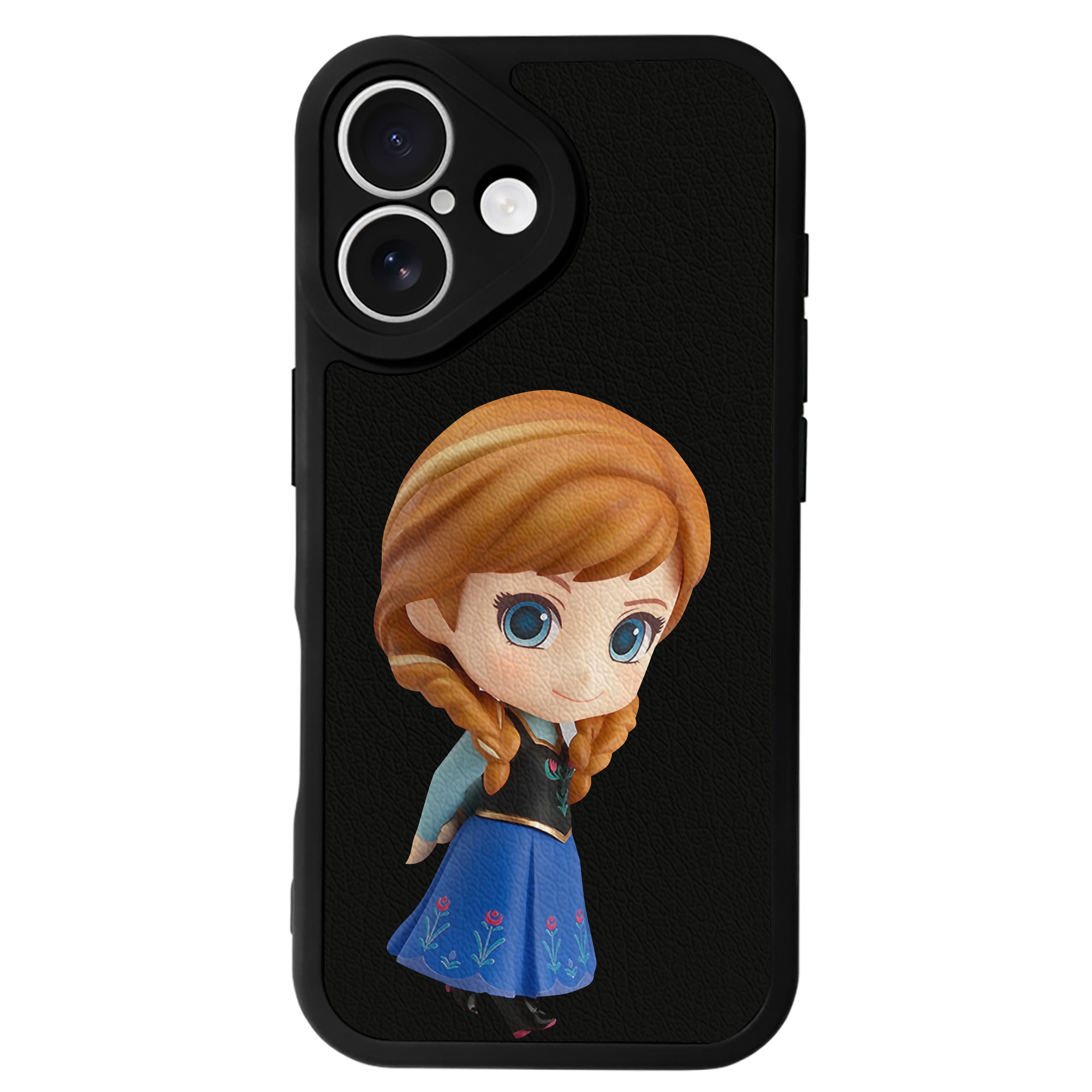 （画像用） アナと雪の女王 アンナ エルサ Frozen Anna Elsa 【iPhone 16シリーズ対応】シリコンスマホケース（レザー調） 材質：シリコン